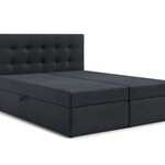 Boxspring met opbergfunctie, 160×200 Cm, Donker grijs